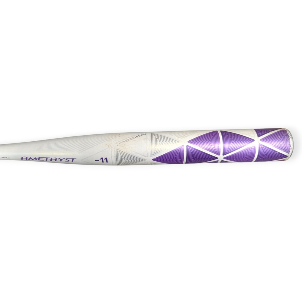 Easton Amethyst Fastpitch Softball Bat 32 inch -11 ALX50 Aluminum White Purple - Picture 4 of 6
